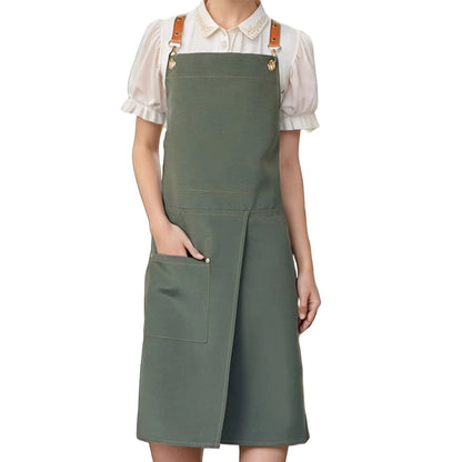 Versatile Split Skirt Apron with Functional Pockets