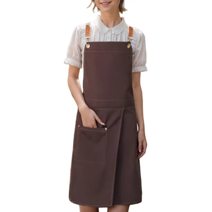 Versatile Split Skirt Apron with Functional Pockets