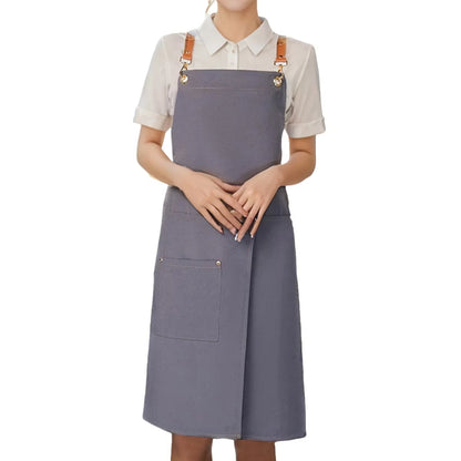 Versatile Split Skirt Apron with Functional Pockets