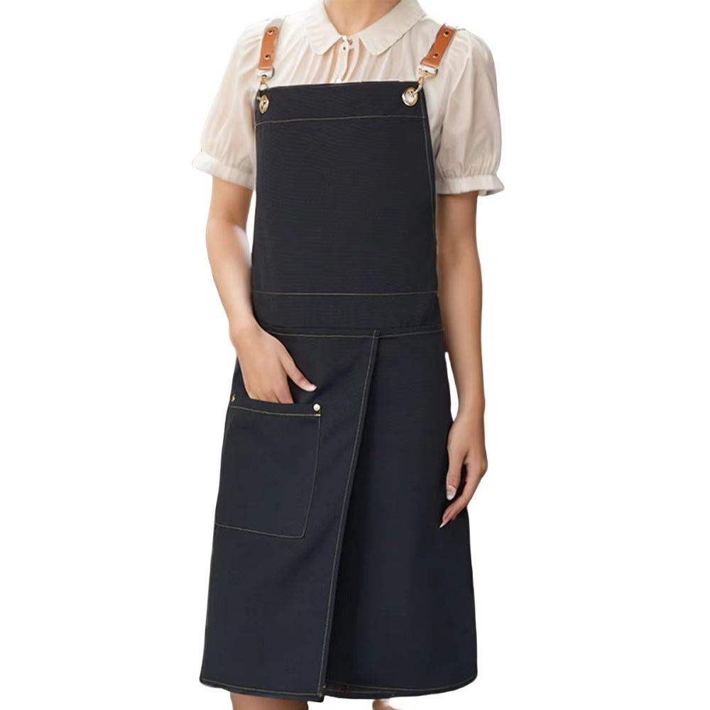 Versatile Split Skirt Apron with Functional Pockets