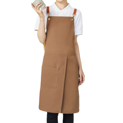 Versatile Split Skirt Apron with Functional Pockets
