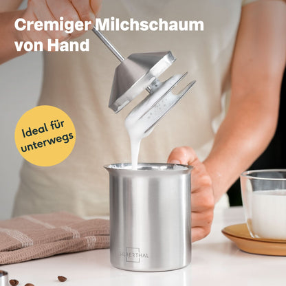 Complete Coffee Brewing Set | Manual Grinder & Frother for 6 Cups