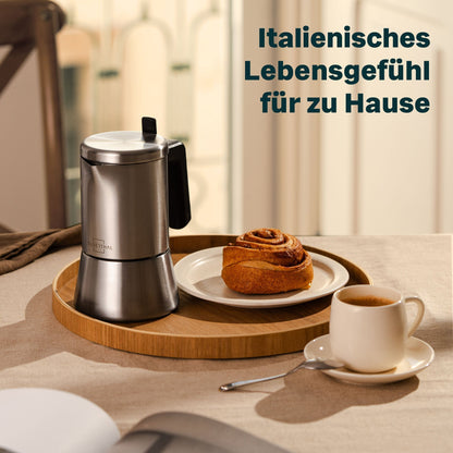 Complete Coffee Brewing Set | Manual Grinder & Frother for 6 Cups