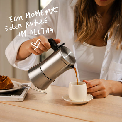 Complete Coffee Brewing Set | Manual Grinder & Frother for 6 Cups