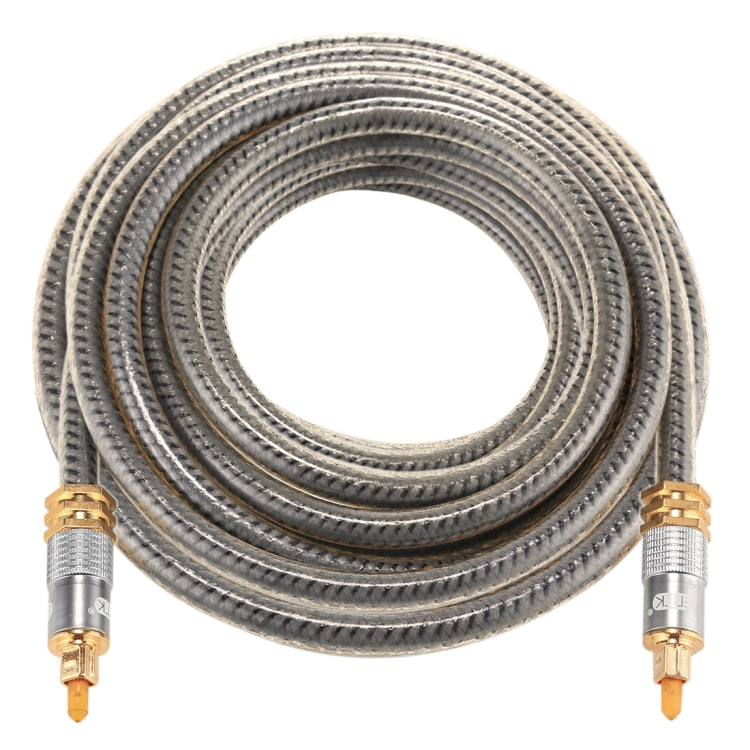 Gold-Plated Metal Head Toslink Male to Male Digital Optical Audio Cable - 5m OD8.0mm