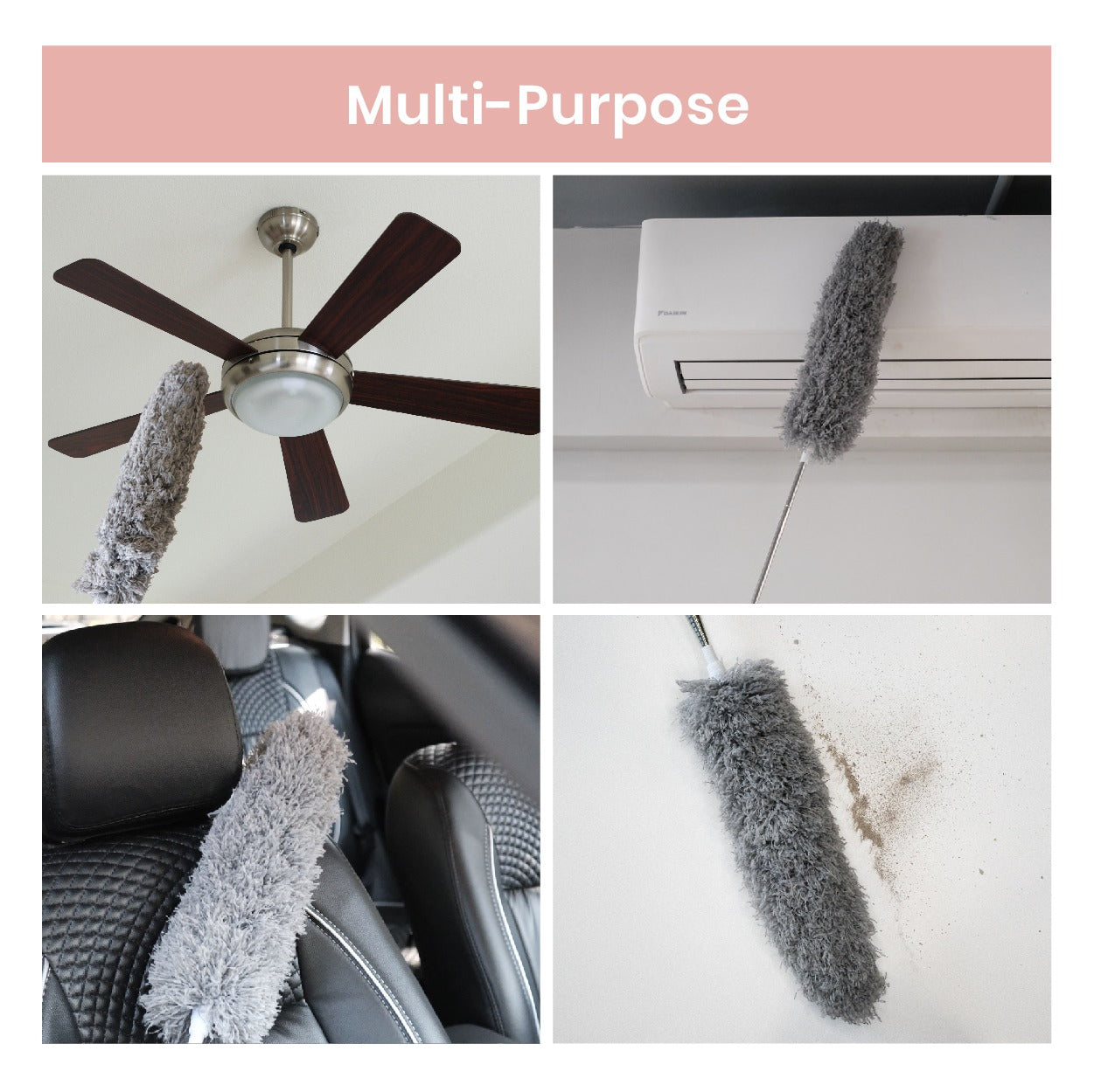 Extendable Microfiber Dusting Cloth for Effortless Cleaning