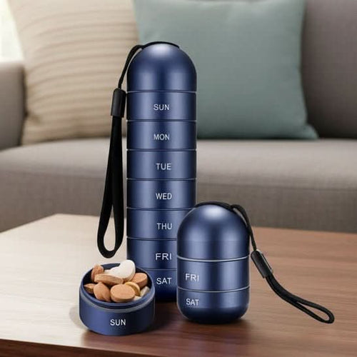 7-Day Pill Organizer in Aluminum Material