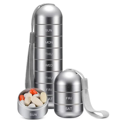 7-Day Pill Organizer in Aluminum Material