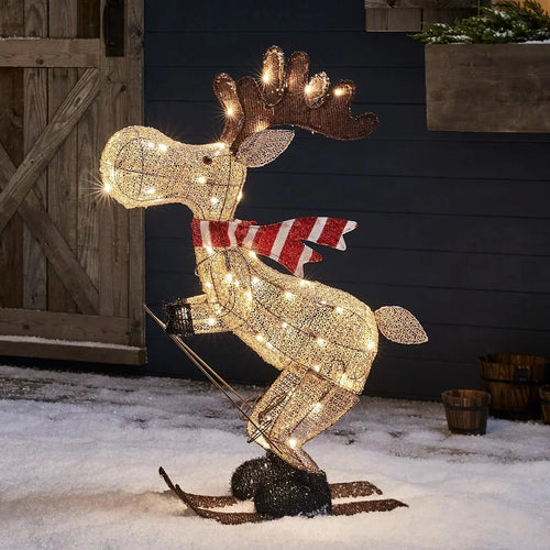 Weatherproof Christmas Decoration - Warm White LED Reindeer Light