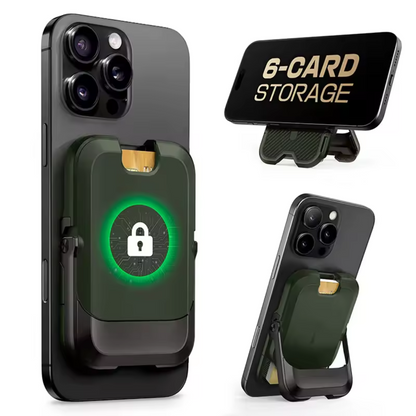 iPhone Wallet with Magnetic Closure and 6 Card Holders