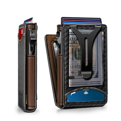 RFID-Blocking Slim Wallet in Aluminum Material