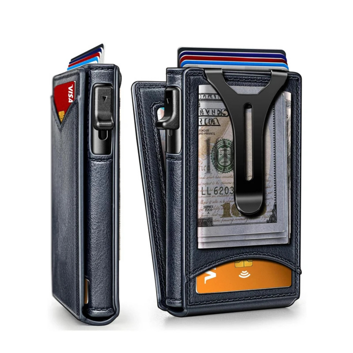 RFID-Blocking Slim Wallet in Aluminum Material