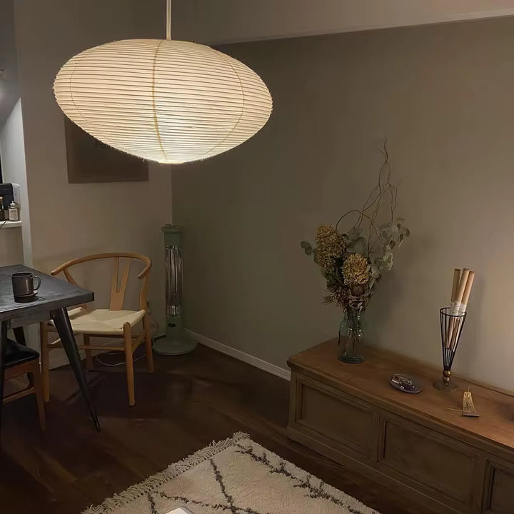 Modern Japanese Style Ceiling Light - Paper Lantern Pendant Fixture