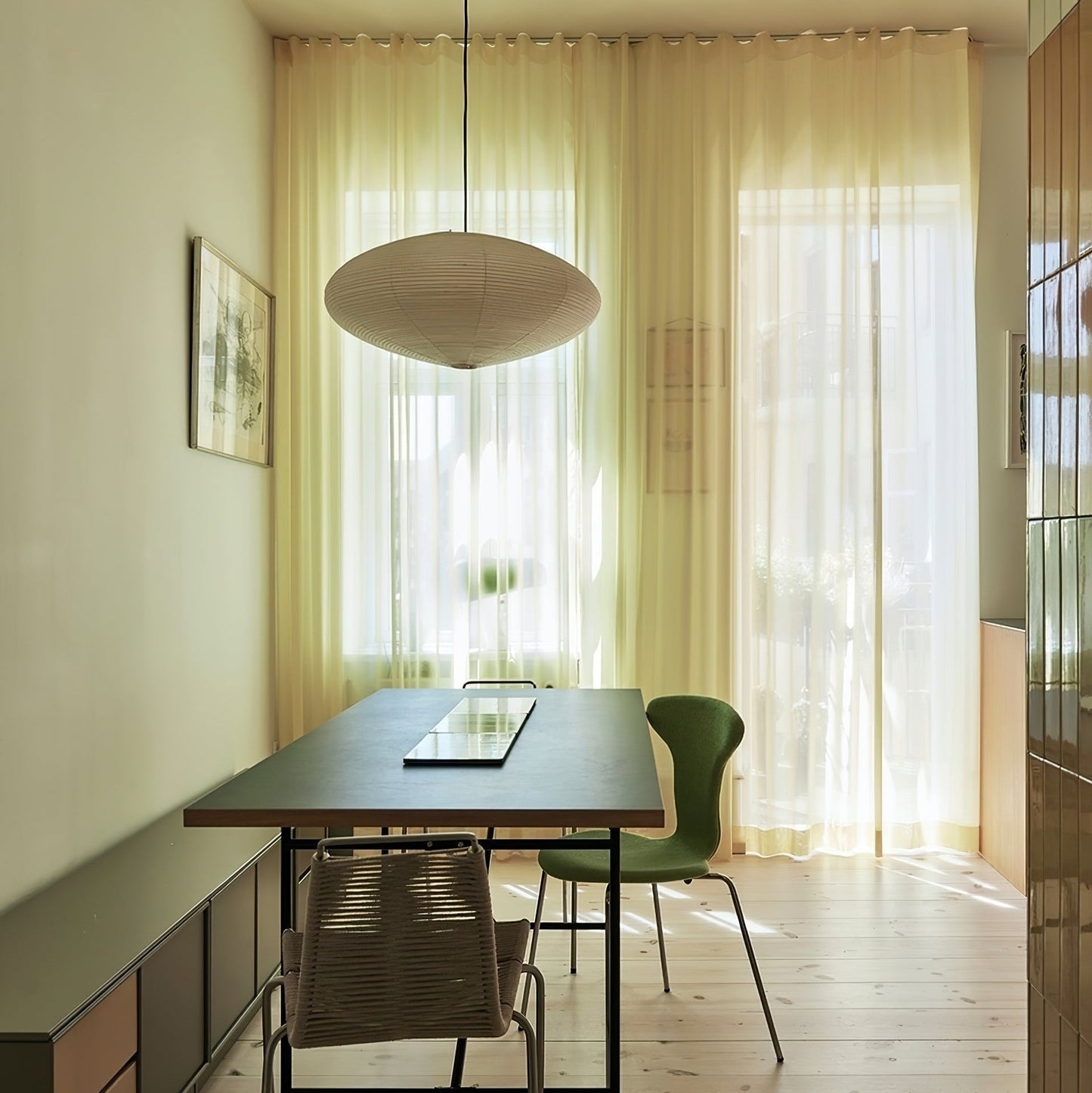 Modern Japanese Style Ceiling Light - Paper Lantern Pendant Fixture