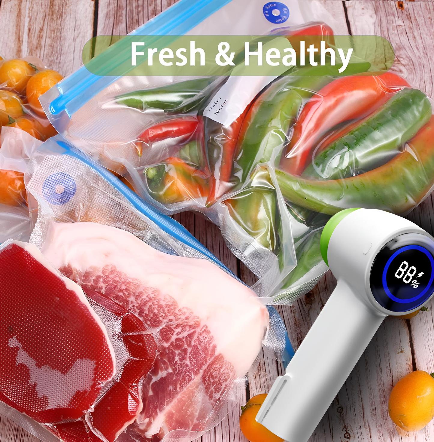 Portable Vacuum Sealing Machine for Jars and Stock with USB
