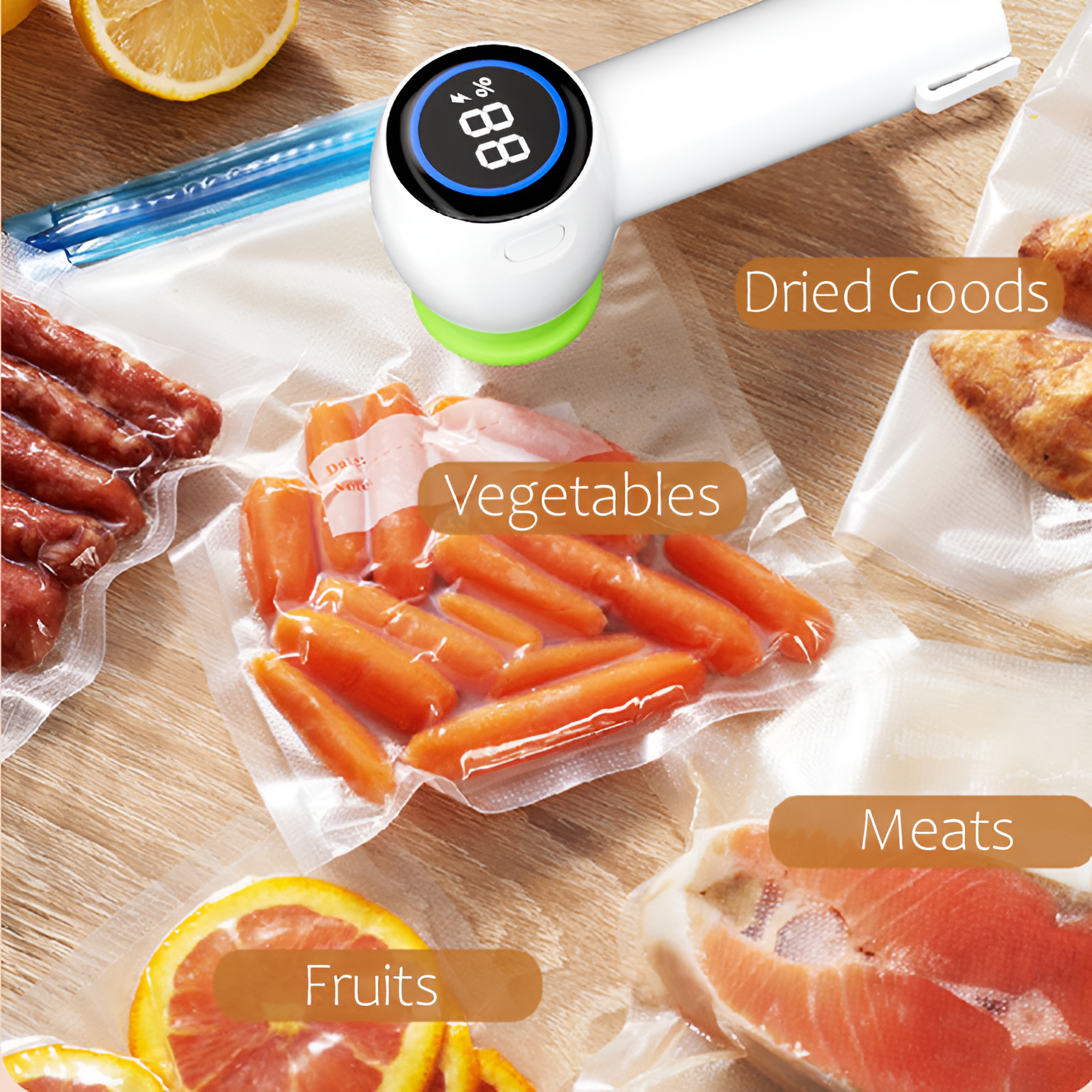 Portable Vacuum Sealing Machine for Jars and Stock with USB