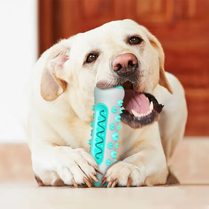 Interactive Rubber Dog Toy with Cleaning Features
