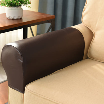 2-Pack Faux Leather Armrest Protectors for Sofas