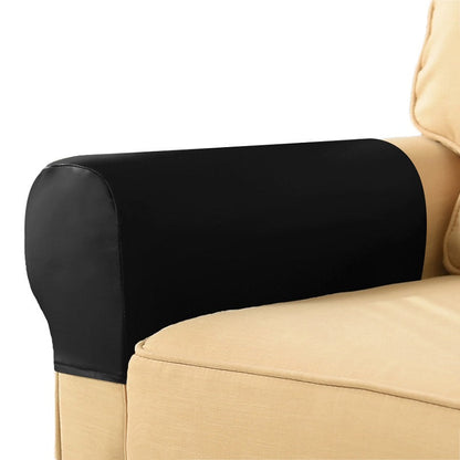 2-Pack Faux Leather Armrest Protectors for Sofas
