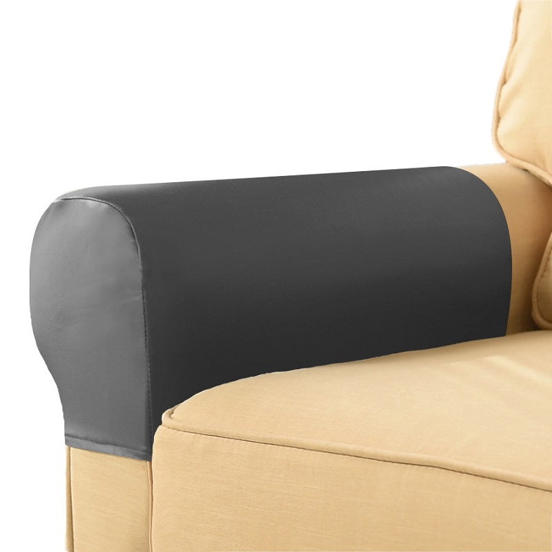 2-Pack Faux Leather Armrest Protectors for Sofas