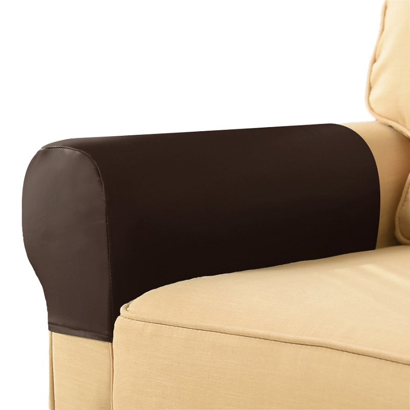 2-Pack Faux Leather Armrest Protectors for Sofas