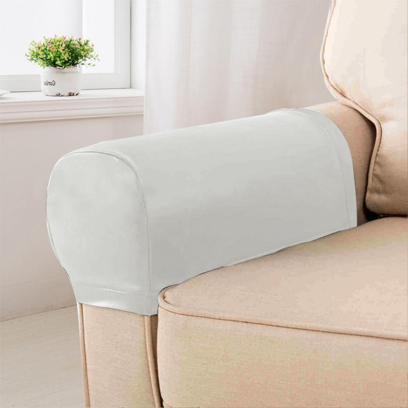 2-Pack Faux Leather Armrest Protectors for Sofas