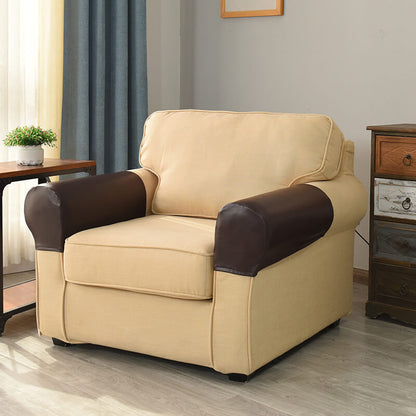 2-Pack Faux Leather Armrest Protectors for Sofas