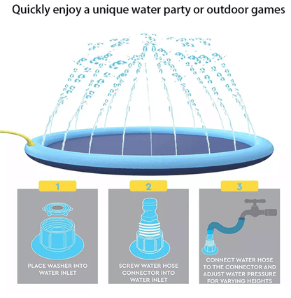 Inflatable Dog Bath Mat with Sprayers – PawSplash Water Play for Pets