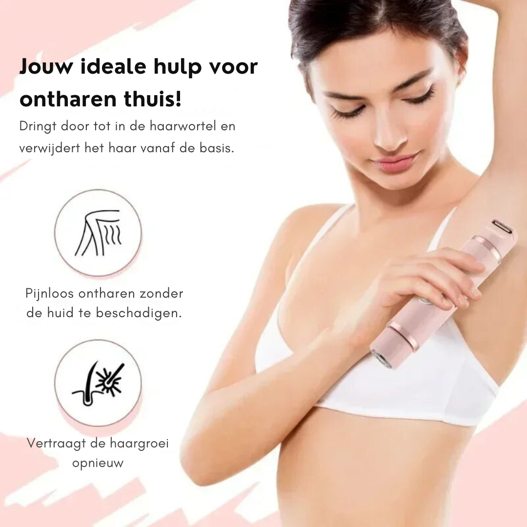 Women's Pain-Free Electric Hair Removal Razor for Face, Underarms, and Bikini Area
