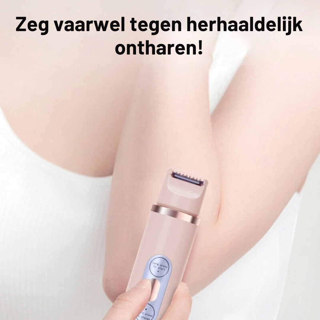 Women's Pain-Free Electric Hair Removal Razor for Face, Underarms, and Bikini Area