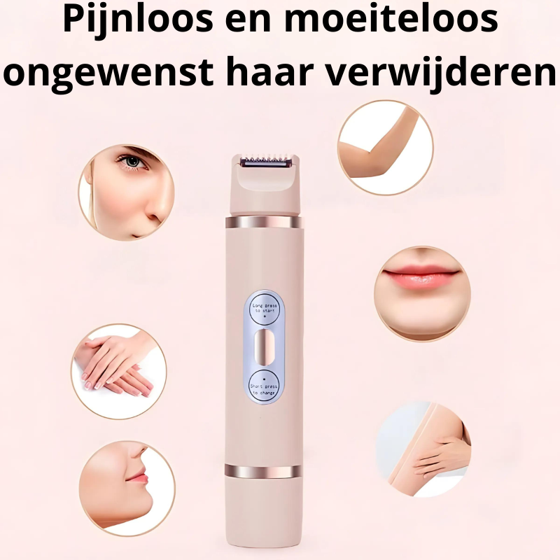 Women's Pain-Free Electric Hair Removal Razor for Face, Underarms, and Bikini Area