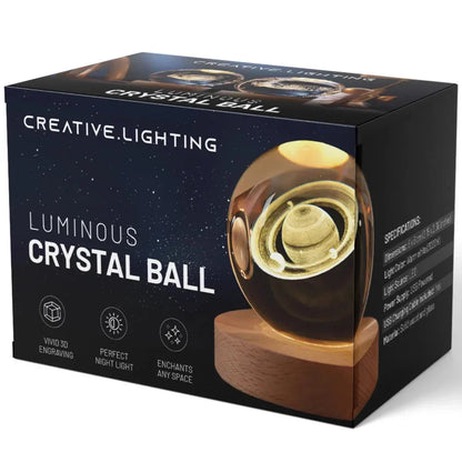 Celestial 3D Engraved Crystal Globe