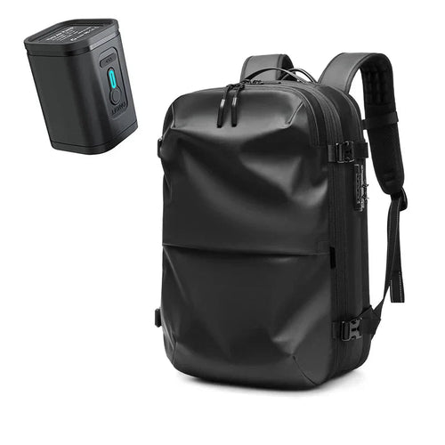 Slim Waterproof Compression Backpack with USB for Carry-On Luggage