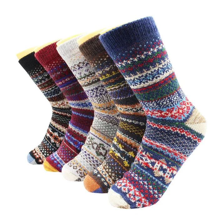 5 Pairs of Cozy Wool and Cashmere Blend Socks