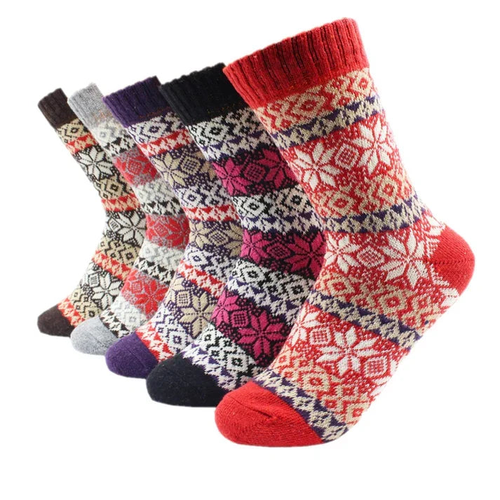 5 Pairs of Cozy Wool and Cashmere Blend Socks
