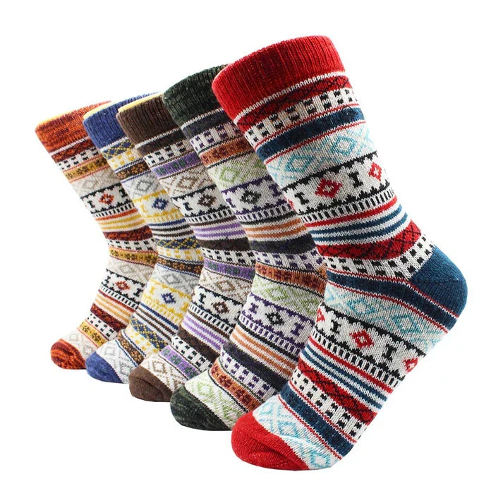 5 Pairs of Cozy Wool and Cashmere Blend Socks