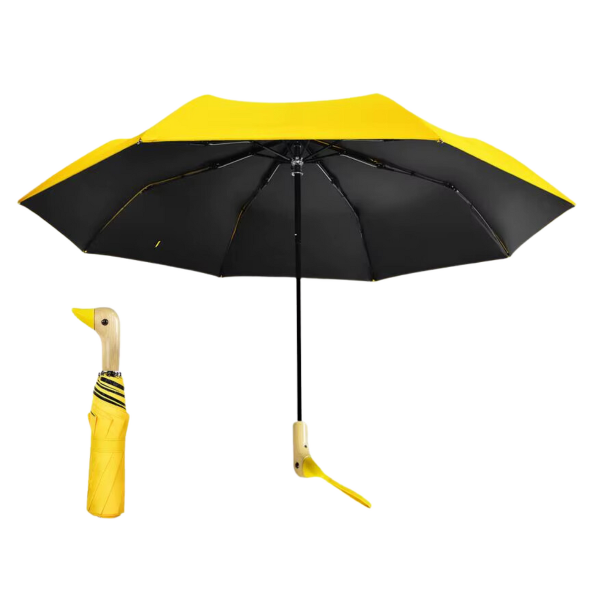 Windproof Compact Umbrella with Automatic Opening Mechanism