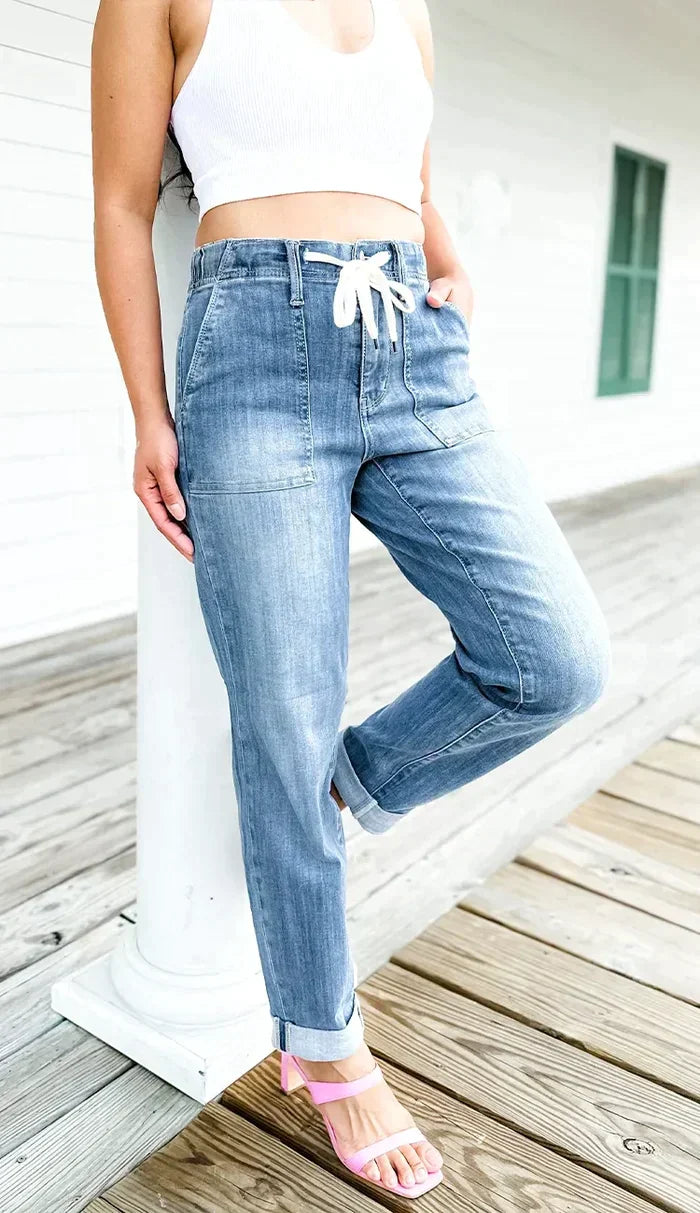 Ultimate Comfort Stretch Denim Joggers for Everyday Style
