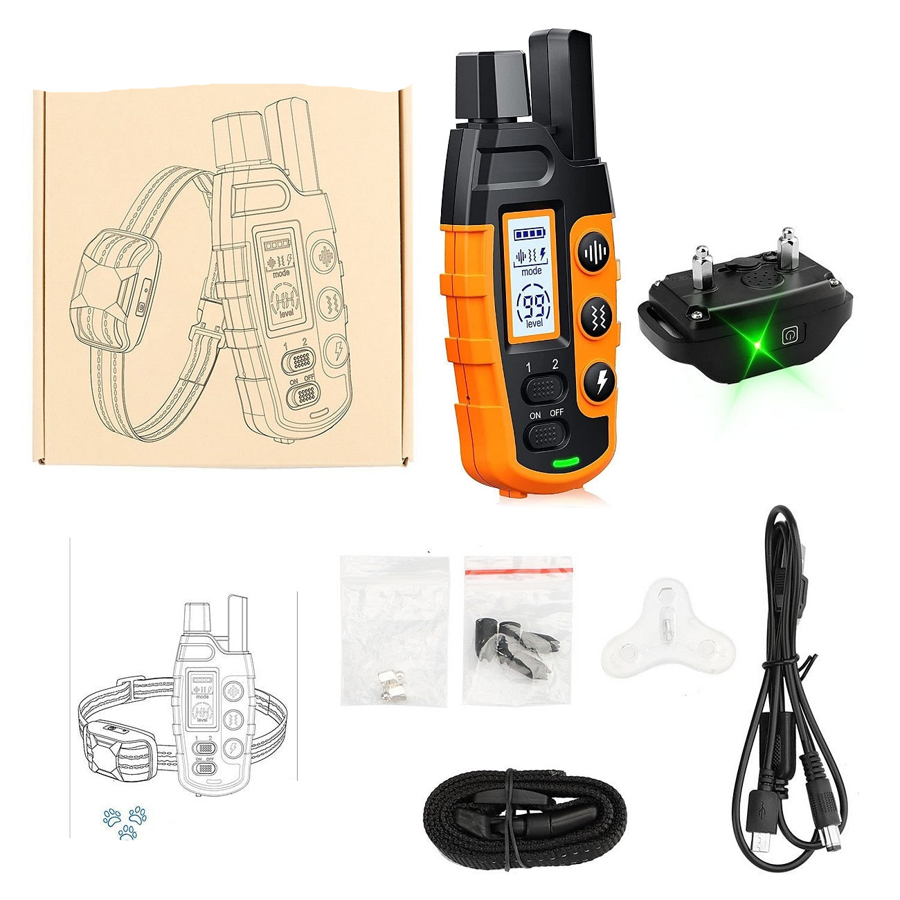 Dog Training Collar with 1000m Range, Waterproof