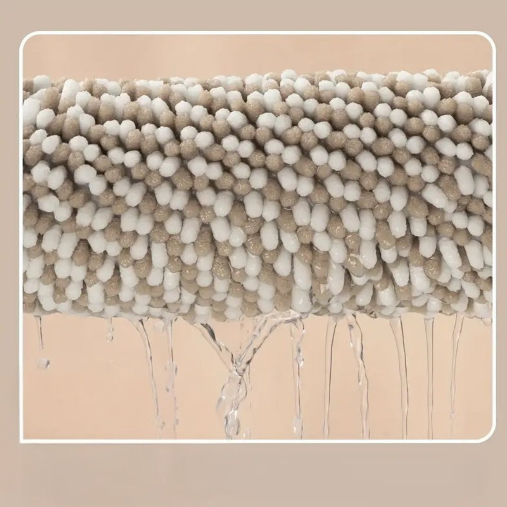 Luxurious Chenille Striped Bath Rug for Ultimate Comfort