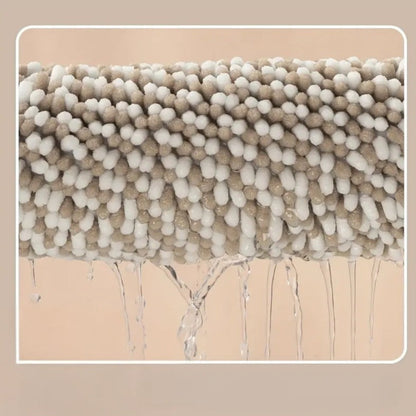 Luxurious Chenille Striped Bath Rug for Ultimate Comfort