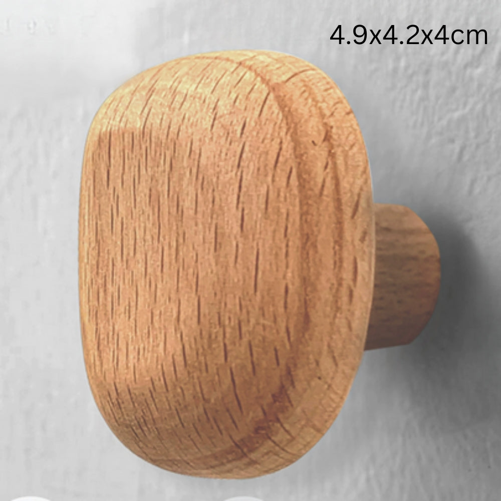 Sleek Stone-Inspired Wooden Wall Hook