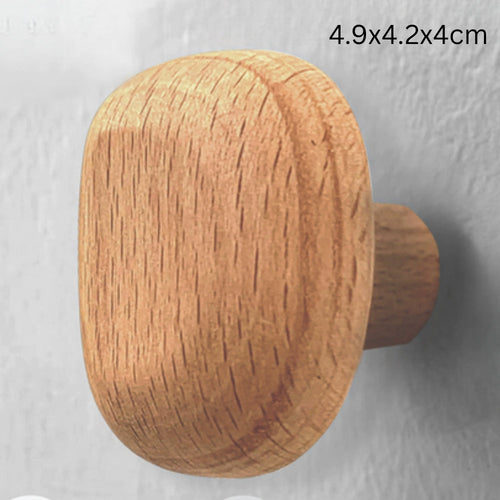 Sleek Stone-Inspired Wooden Wall Hook