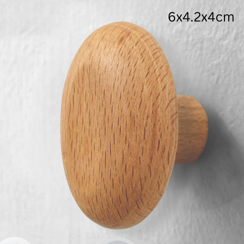 Sleek Stone-Inspired Wooden Wall Hook