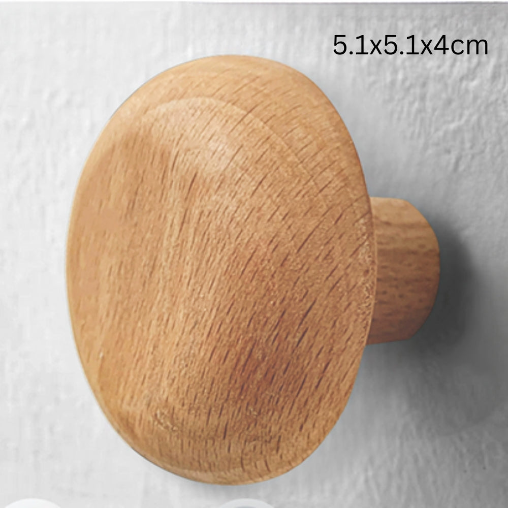 Sleek Stone-Inspired Wooden Wall Hook
