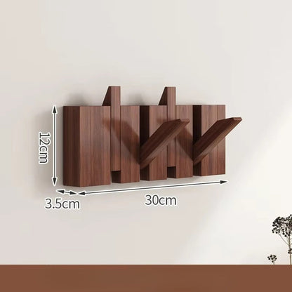 Elegant Foldable Wooden Wall Hook Rack for Easy Organization
