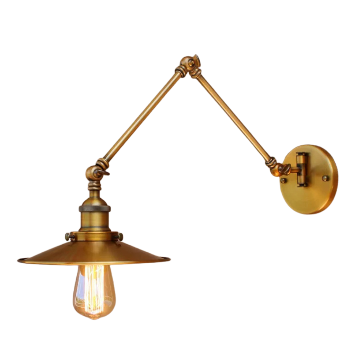 Wall Lamp with Swing Arm in Vintage Industrial Style
