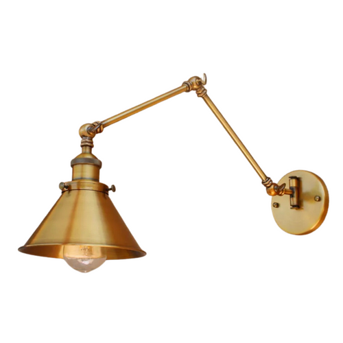 Wall Lamp with Swing Arm in Vintage Industrial Style