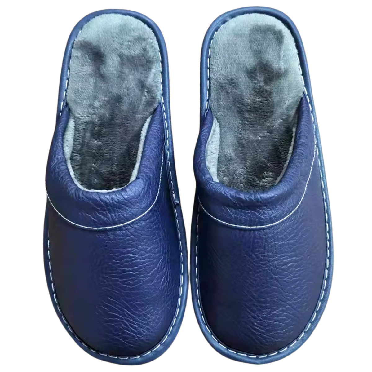 Leather Indoor and Outdoor Winter Slippers with Plush Lining for All