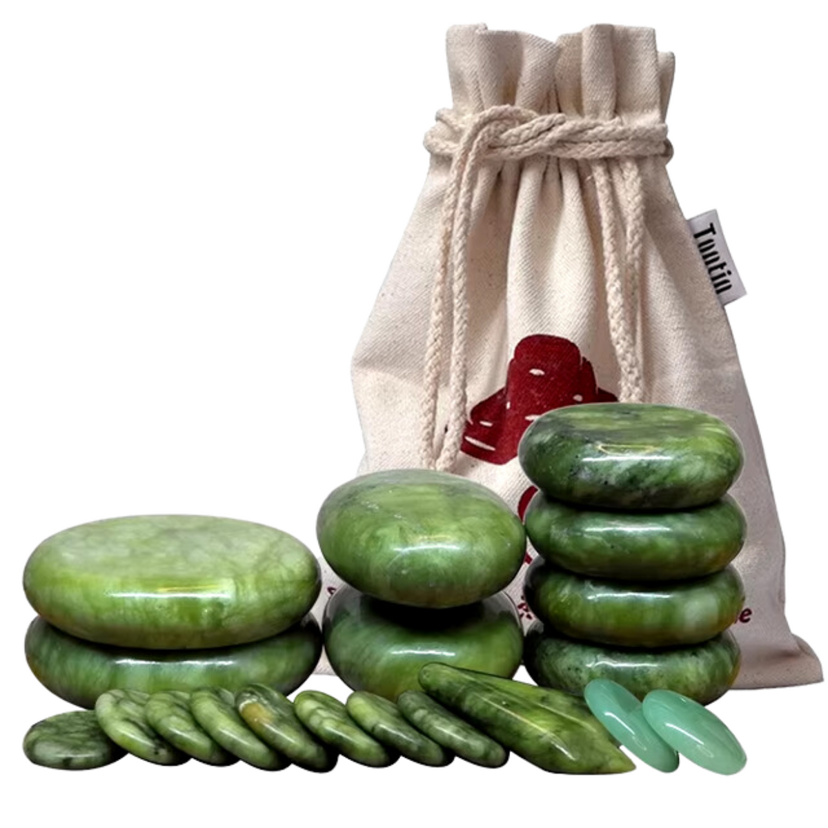 Natural Jade Massage Stones for Soothing Heat Therapy